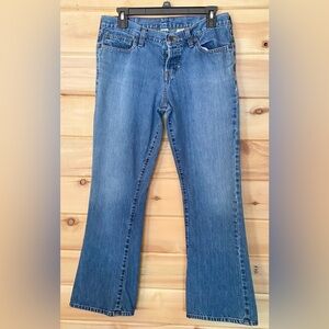 Abercrombie & Fitch Button Fly Boot Cut Denim Blue Jeans for Women Y2K Size 4